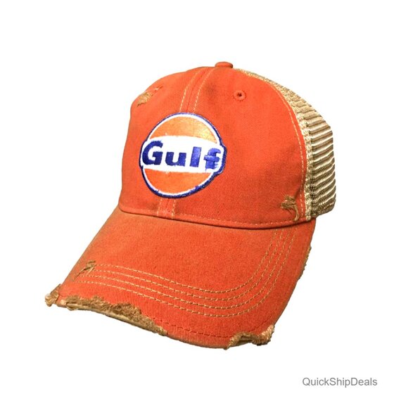 Vintage Distressed Adjustable Snapback Hat Cotton Mesh Trucker Cap
